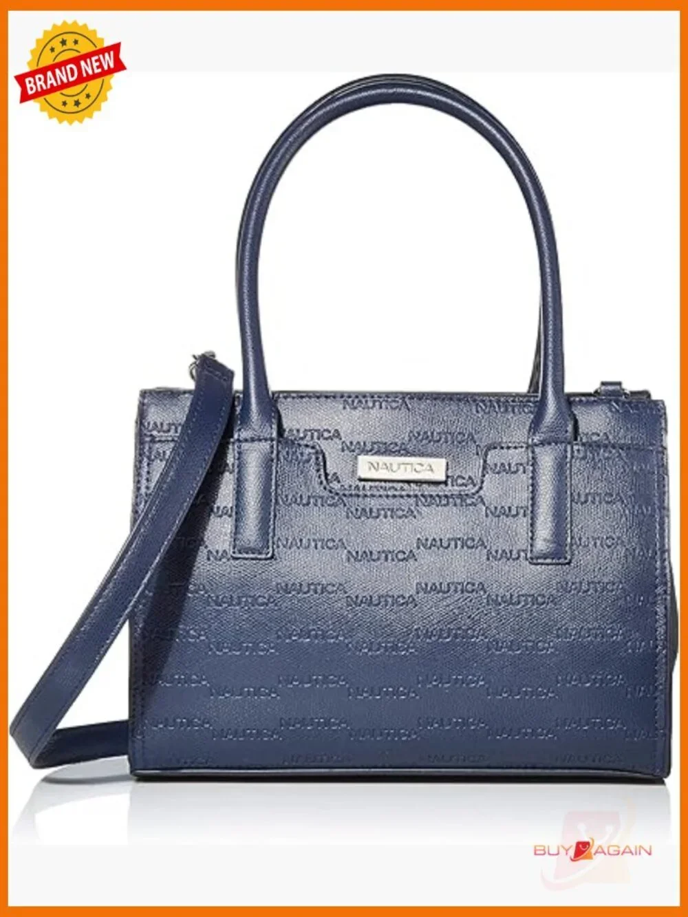 Top Handle Satchel with Removable Crossbody Strap - Faux Leather